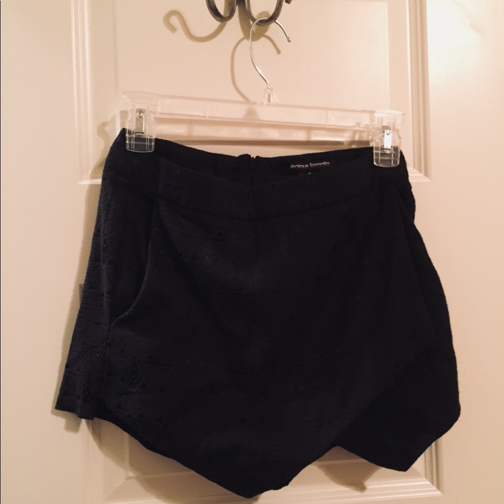 Black Patterned Skort - image 1